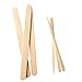 Qorol 400 Pieces Wax Applicator Sticks Wood Spatulas Applicator for Eyebrow Hair Removal (200 Pieces Large and 200 Pieces Small)