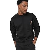Lunya Men’s Silksweats Reversible Sherpa and Cotton Sweatshirt - Warm Sweater for Men - Immersed Black - Size S-XXL