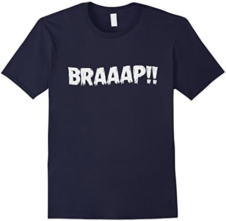 Mens Braaap!! Tee Shirt - Motorcycle Warthog Dirtbike Gunshot Large Navy