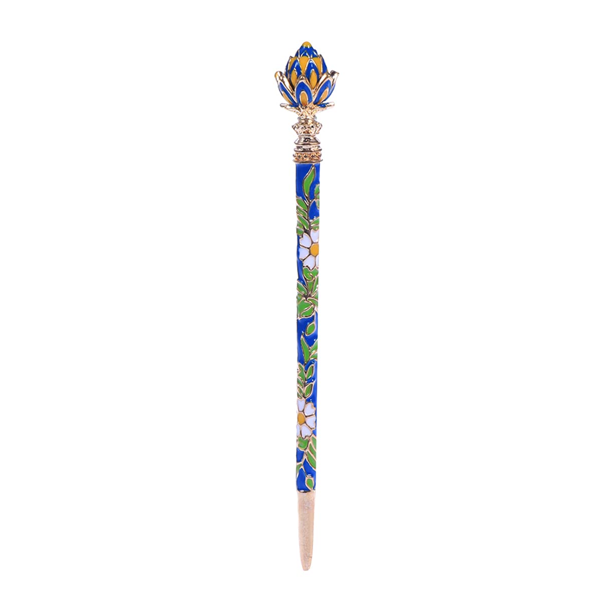 Frcolor Chinese Rhinestone Hair Stick Flower Hair Chopsticks Hair Pin Chignon Pin (Random Colour)