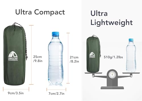 Unigear Inflatable Camping Mattress, Ultralight Air Cushion, Water Resistant Inflatable Mattress for Camping, Travel, Beach, Tent, Sleeping Bag