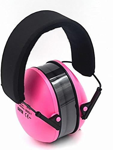 Toennesen Hearing Protection Ear Muff Headphone Ear Defenders Adjustable Headband Ear Noise Reduction Earmuffs Rose Red