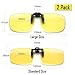 Cyxus (2 Pack) Blue Light Filter Clip-on Computer Reading Glasses, UV Blocking Anti Eye Strain Unisex Eyewear 1 Standard Size and 1 Large Size Yellow Lens Set