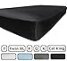 American Pillowcase Full Size Fitted Sheet Only - 300 Thread Count 100% Egyptian Cotton - Pieces Sold Separately (Black)