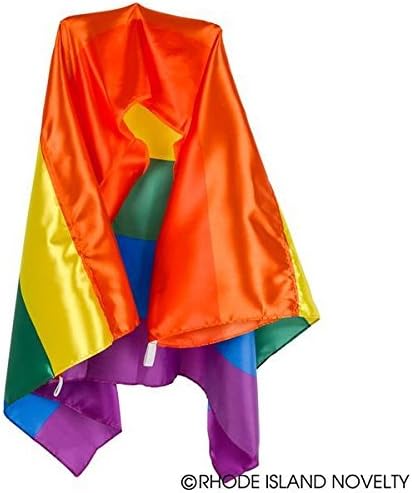 RainbowCapes Gay Pride Rainbow 40'X60 SATIN Flag Cape Costume by sparta consumers inc