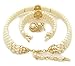 Fashion 21 3 Rows Rhinestone Trimmed Simulated Pearl Choker Necklace, Bracelet, Pierced Earring 3 Set (Cream)