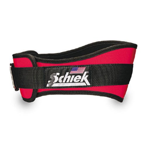 SCHIEK NYLON LIFTING BELT-6 INCH RED MEDIUM