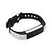 EPYSN Replacement Bands Compatible for Fitbit Alta / Alta HR,Bling Silver Rhinestone Accessories Dressy Bracelet Band Wristband for Women Black
