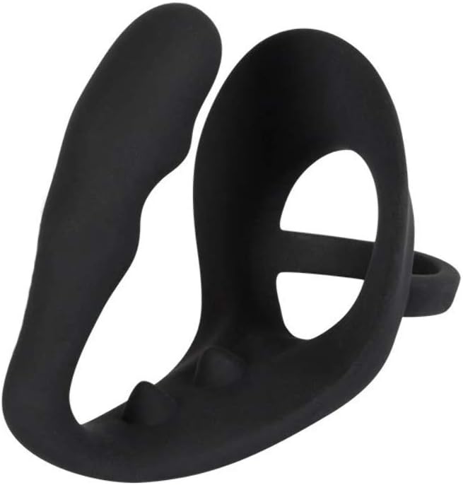 Black Velvets Cock Ring and Anal Plug, 10.5 cm