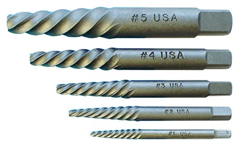 Click Here to See More Images Best Way Tools 27876 No.1 to No.5 Spiral Screw Extractor Set