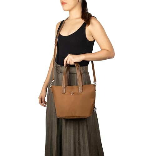 Cloe - Bolsa Tote Chica con Herraje de Monograma para Mujer