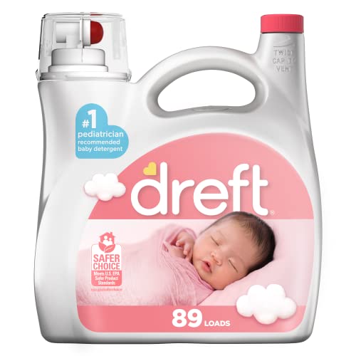 Dreft Stage 1 Newborn Baby Liquid Laundry Detergent, 89 Loads 128 Fl Oz, 1 Choice Of