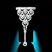 YUXI Manchette Crystal Bracelets Wedding Rhinestone Hand Harness Bracelet Bangle Slave Chain Link Finger Ring Bracelet Attached for Women,Girls,Bride
