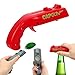 Fine Deal Cap Gun Launcher Shooter Bottle, Beer Openers Tools-Shoots Over 5 Meters (2 Pack), 5.1 x 2.1 x 1.5 in in, Grey and Red