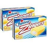 Hostess Zingers Vanilla Cakes 10 Cakes (2 Boxes)