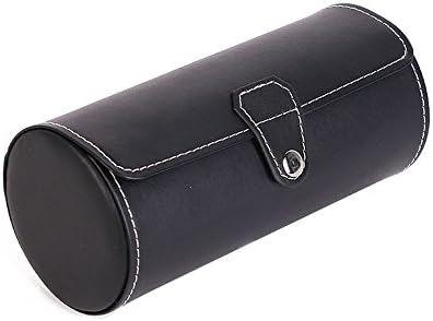 PythonWorld PU Leather Portable Travel Watch Organizer Roll 3 Slot Wristwatch Box Storage Travel Pouch