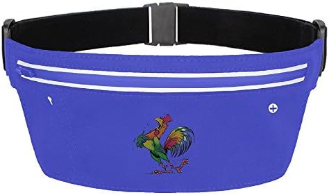 DFADS Cock Crow Running Belt Funny Waist Pack Zipper Pockets