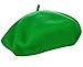 NYFASHION101 French Style Lightweight Casual Classic Solid Color Wool Beret, Kelly Green