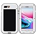 Mangix iPhone 8 Plus Case,iPhone 7 Plus Case,Built-in Glass Metal Extreme Shockproof Heavy Duty Cover Shell Case Full Body Protection for Apple iPhone 8 Plus/7 Plus (White)