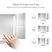 Anjou Makeup Mirror with Lights and Magnification 1X,2X,3X,10X, Lighted Vanity Mirror with Touch Screen Dimmable, Trifold Mirror with Lights and 360 Degree Rotation
