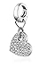 Fossil Glitz Silver Heart Charm