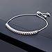 925 Sterling Silver Genuine Multi-Color Tourmaline 2.00 Cttw 3.25MM Round Cut Fully Adjustable Bracelet