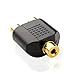 Cable Matters 5-Pack Gold Plated 3.5mm Stereo Jack to 2-RCA Coupler
