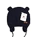XIAOHAWANG Warm Baby Hat Cute Bear Toddler Earflap Beanie for Fall Winter (6-12 Months, A-navy)