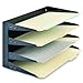 MMF Industries STEELMASTER Legal-Size Horizontal File Organize|4-Tier Tray Design | ID Label Holder | Black | Scratch & Chip-Resistant Finish | Durable Metal Steel Construction | Wall File Organizer