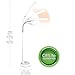 OttLite 24 Watt Floor Lamp with Flexible Neck and Adjustable Head - Modern Design for Crafting, Work, Office, Dorm Room, Sewing & Reading