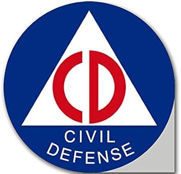 Amazon Com Jr Studio 4x4 Inch Round Civil Defense Logo Sticker