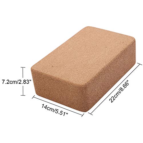 Yoga Block Yoga Brick Cork Support Block Pilates Home Exercise Fitness Workout