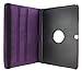 Kingsource 360 Rotating Stand Cover Wake & Sleep Function PU Leather Case Compatible for Samsung Galaxy Tab 4 10.1 (SM-T530NU) Color Purple