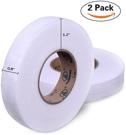 Hotusi 2 Pack 70 Yards Fabric Fusing Tape Adhesive Hem Tape Iron-on Adhesive Tape Hemming Tape