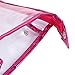 Sealike Waterproof Clear Transparent PVC Cosmetic Organizer Bag for Travel with Stylus (Hot Pink)