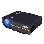 Meyoung Portable Projector 1080P 1200 Lumens 150" for Outdoor Indoor Movie Night, Support Blu-ray DVD Player, Laptops, Tablets, Smartphones and HD Games (TC80 Black)