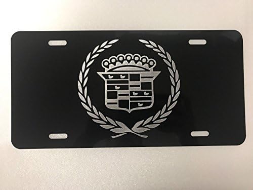 Cadillac LOGO Car Tag Diamond Etched on Aluminum License Plate