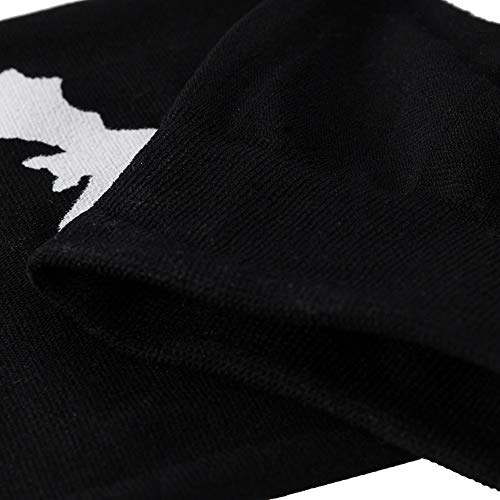 ANJUNIE 1 Pair Halloween Printing Thigh High Socks for Womens,Windproof Stockings Over The Knee Hosiery(BlackA,Freesize) - Thumbnail 4