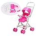Stebcece New Assembly Pink Baby Stroller Trolley Nursery Furniture Toys For Barbie Doll