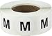 M Clothing Labels Round Circle Stickers for Retail Apparel 3/4 Inch 500 Adhesive Stickers