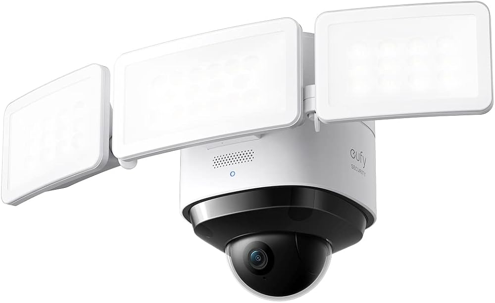 eufy Security Floodlight Cam S330 2K HD 3000 Lumens Pan Tilt AI Tracking