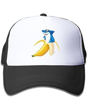 Banana Shark Kids Fashion Rapper Hat Adjustable Baseball Caps