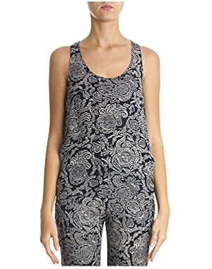 Theory Women's Akean W Silk Paisley Tank Top