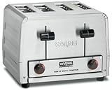 Waring Commercial WCT810 Heavy Duty Stainless Steel Bread and Bagel Combination 120-volt Toaster with 4 Slots