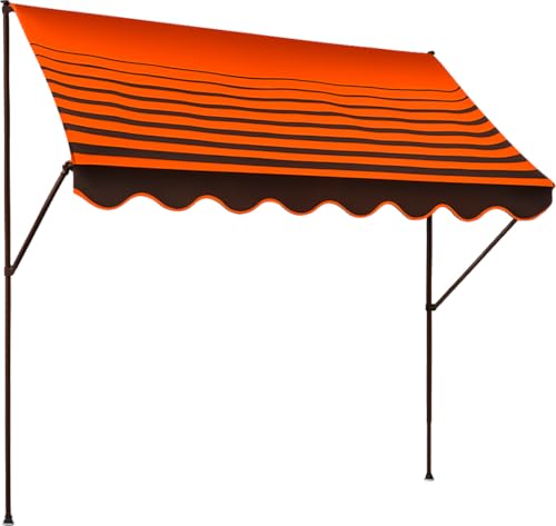 ANGERER Klemmmarkise Exklusiv orange-braun, 150 cm