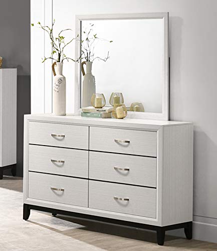 Roundhill-Furniture-Stout-Contemporary-Panel-Bedroom-Set-with-Queen-Bed-Dresser-Mirror-2-Night-Stands-White Roundhill Furniture Stout Contemporary Panel Bedroom Set with Queen Bed, Dresser, Mirror, 2 Night Stands, White