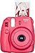 Fujifilm Instax Mini 8 Instant Film Camera (Raspberry) with Fujifilm Instax Mini Instant Film Twin Pack (20 Sheets) + Compact Bag Case + Batteries & Battery Charger