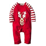 Big Elephant Baby Boys' 1 Piece Christmas Cute Long Sleeve Romper Jumpsuit H20