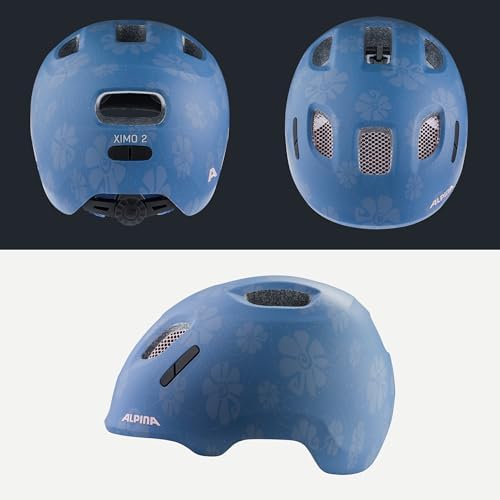 Ximo 2 L.E. Kinderfahrradhelm, Soft bl. Flow. matt, 47-51 cm