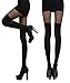 AmazingOS® Womens Plain Stripe Suspender Tights Mock Garter Stockings Pantyhose
